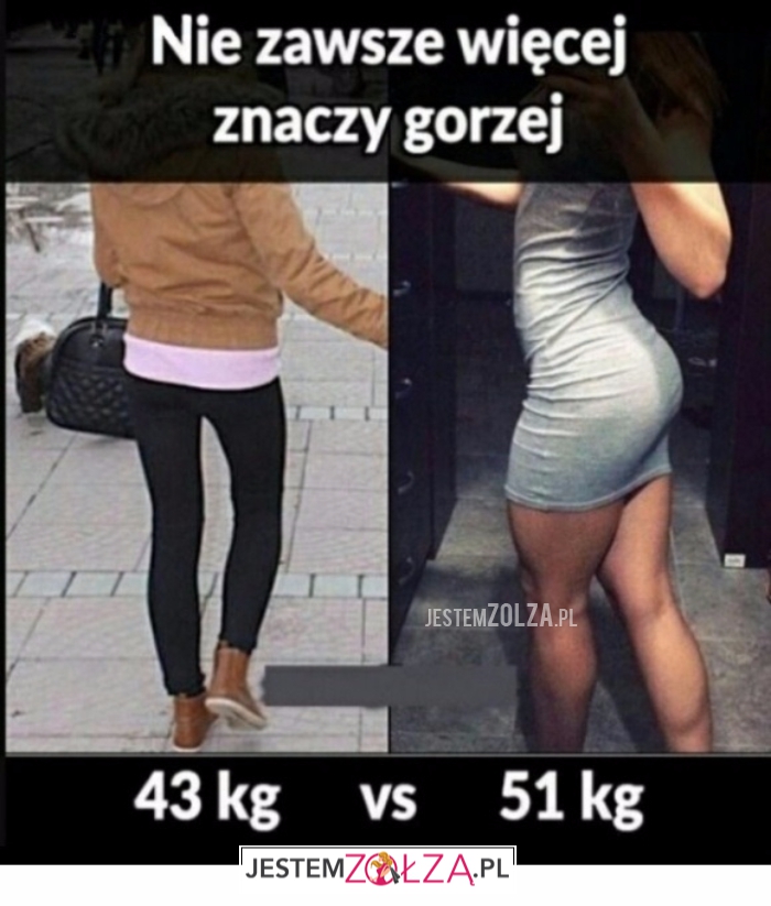 nie zawsze więcej...