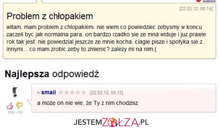 Problem z chłopakiem