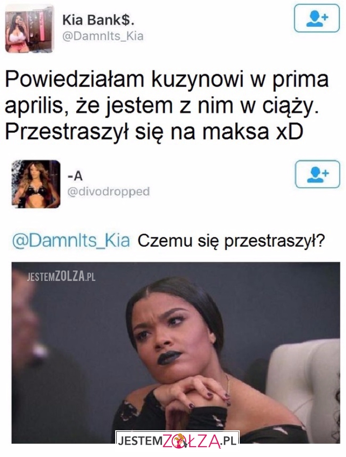 Przestraszył się