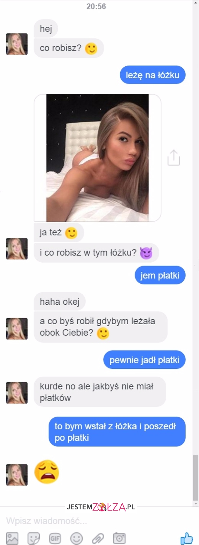 Leżę w łóżku...