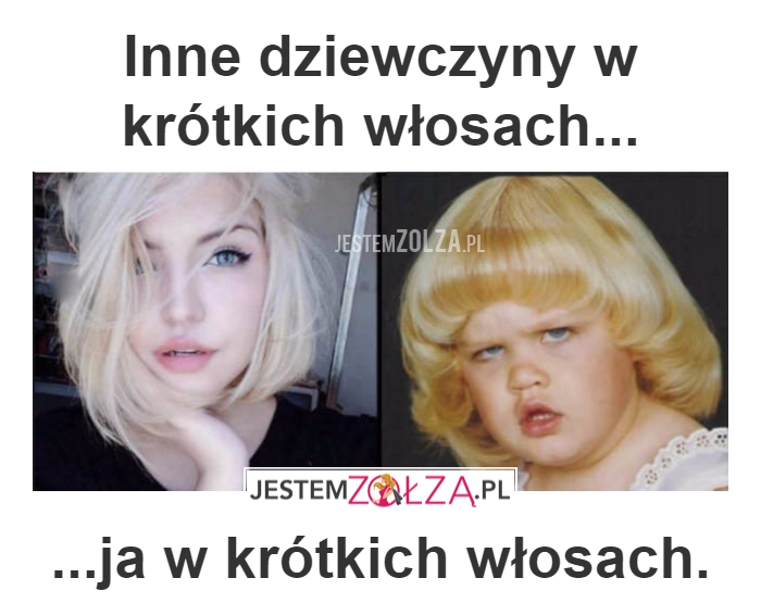 krótkie włosy