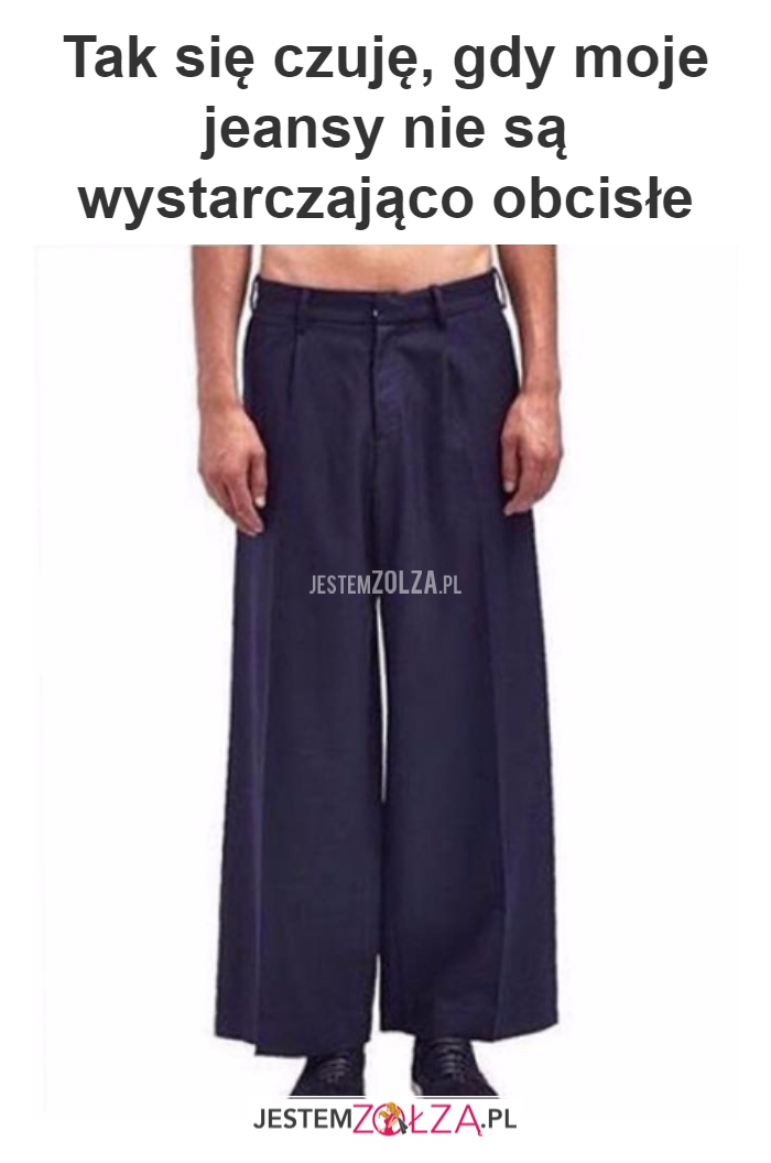 obcisłe jeansy