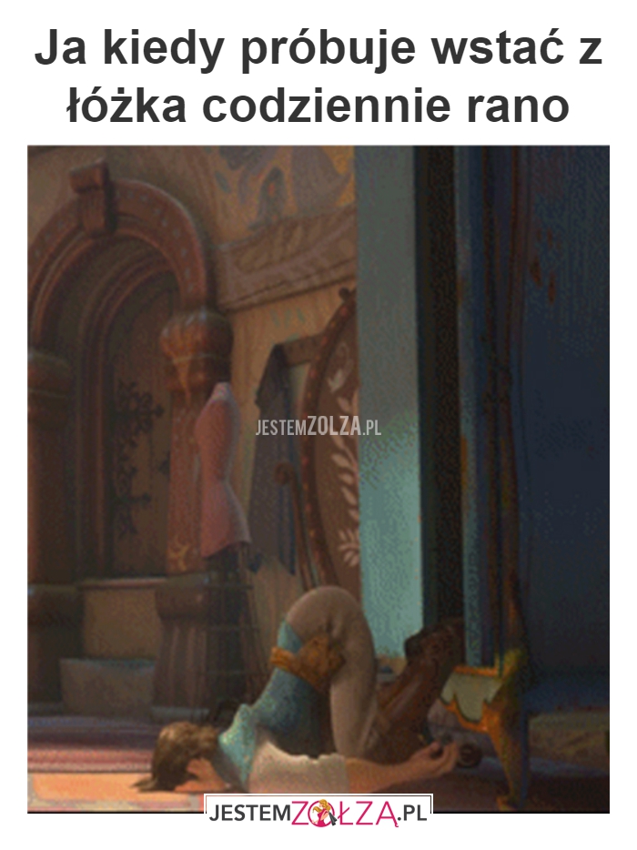 wstać z łóżka