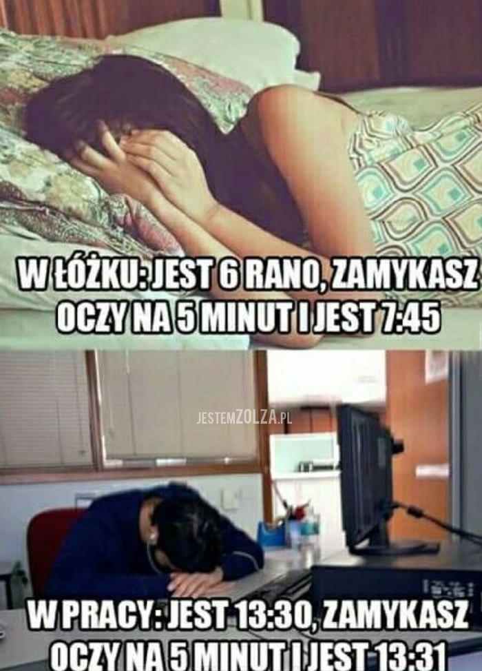 W ŁÓŻKU vs W PRACY