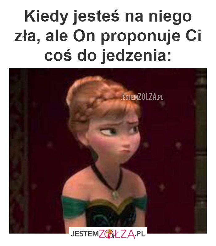 złą na niego