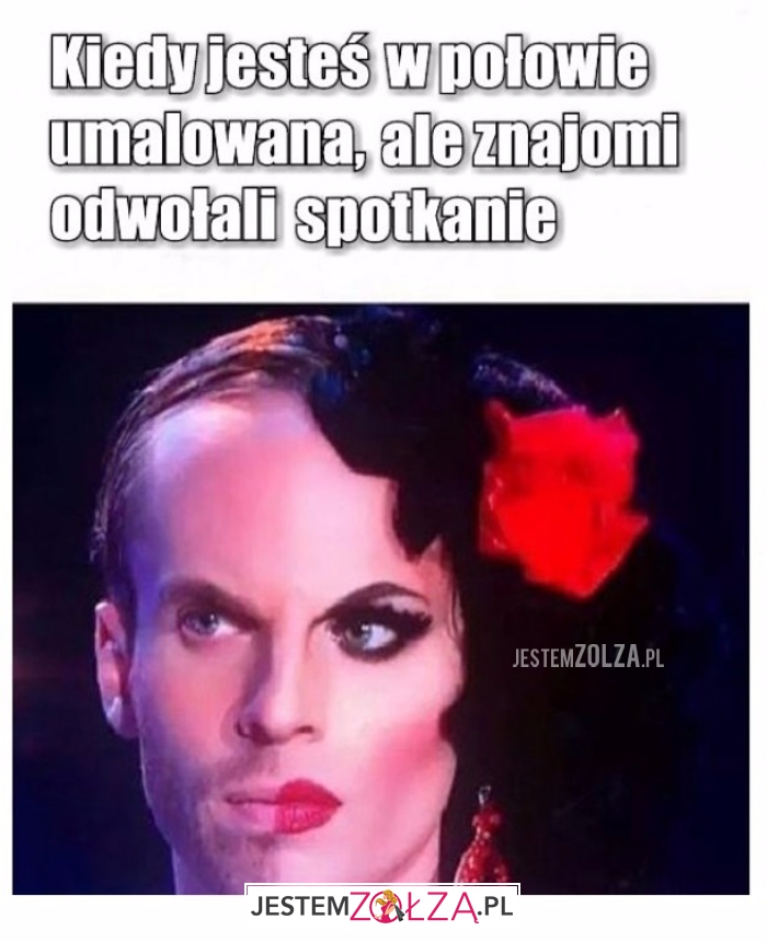 W połowie umalowana