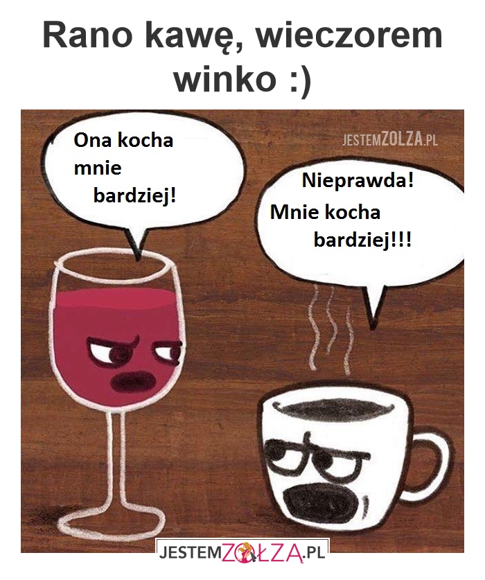 Wino vs kawa