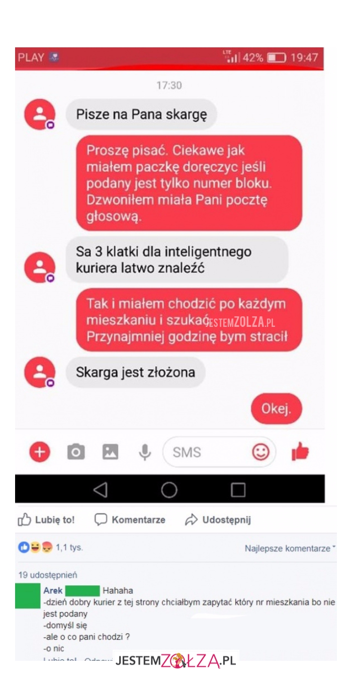 pisze na pana skargę