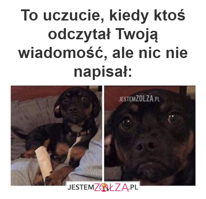 To uczucie, kiedy ktoś
