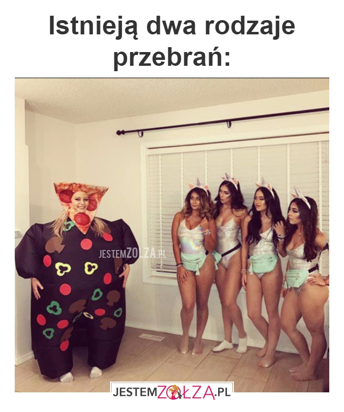 Istnieją dwa rodzaje przebrań