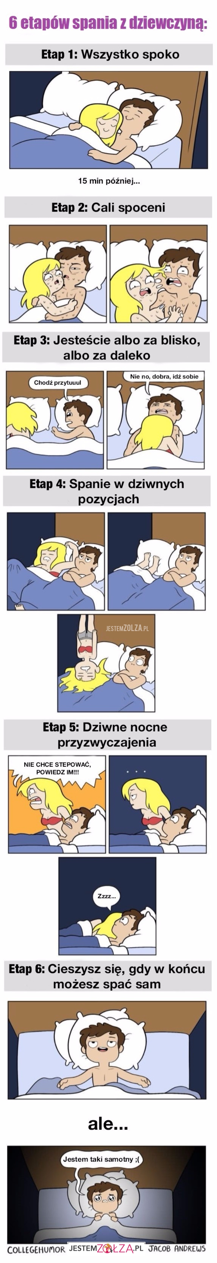 Spanie z dziewczyną
