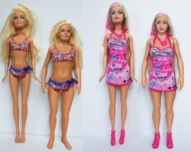 Spójrzcie, jak wyglądałaby lalka Barbie, gdyby miała proporcje prawdziwej dziewczyny.