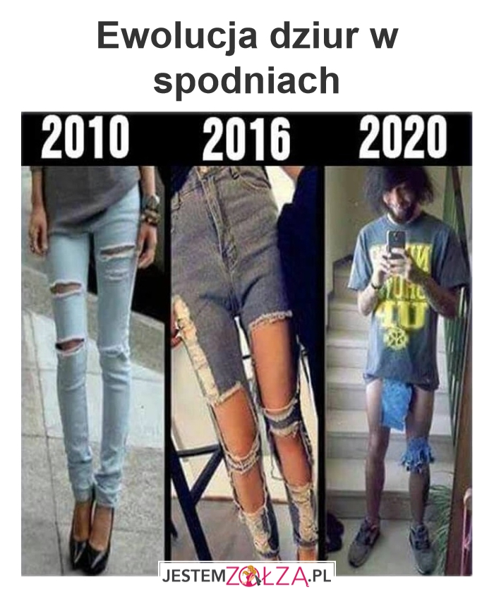 Spodnie z dziurami