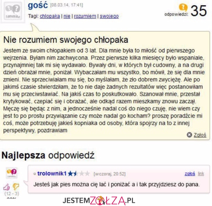 Nie rozumiem swojego chłopaka
