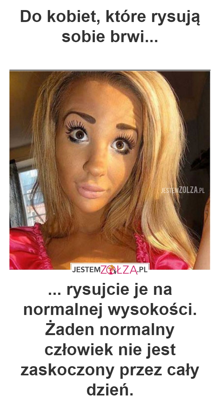 Rysowanie sobie brwi...
