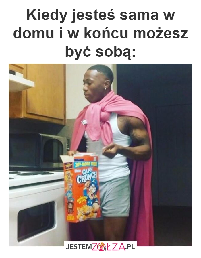 sama w domu