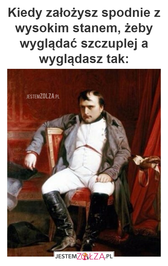 spodnie z wysokim stanem