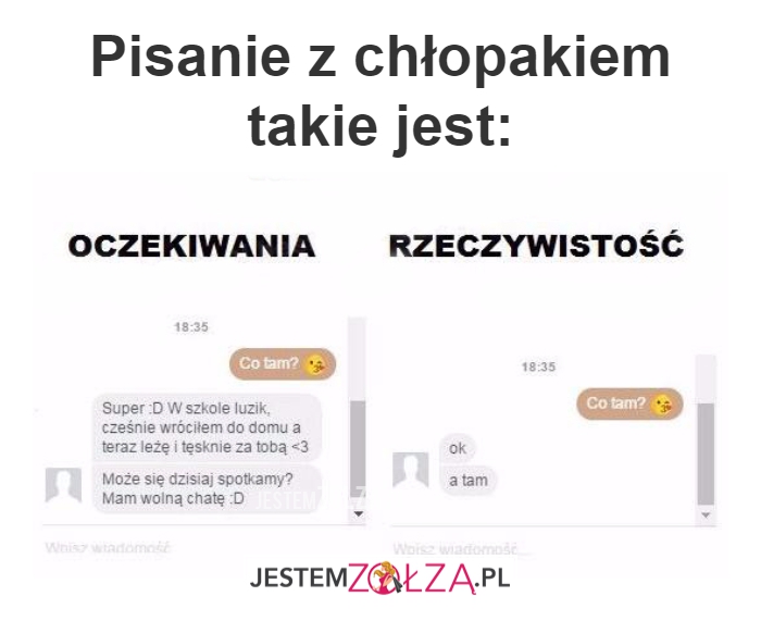 Pisanie z chłopakiem...