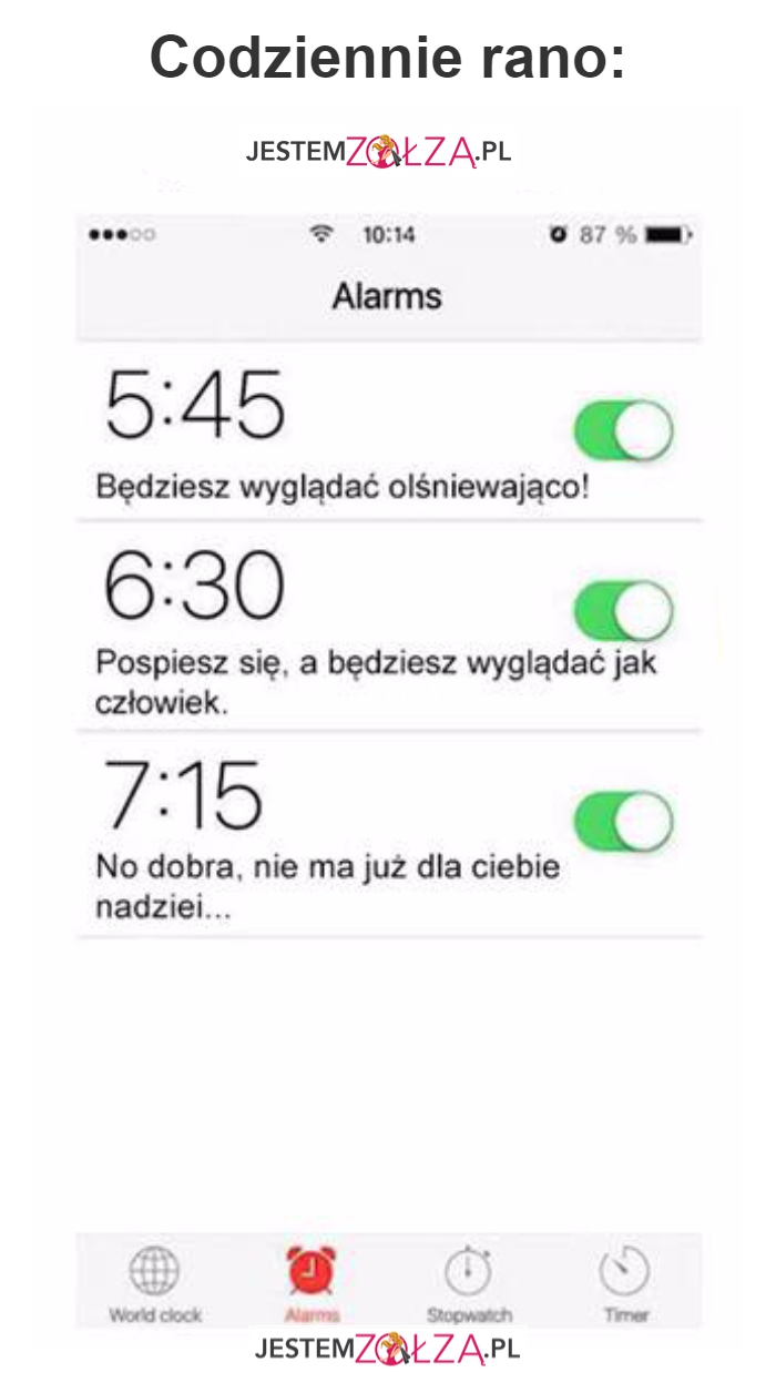 Codziennie rano...