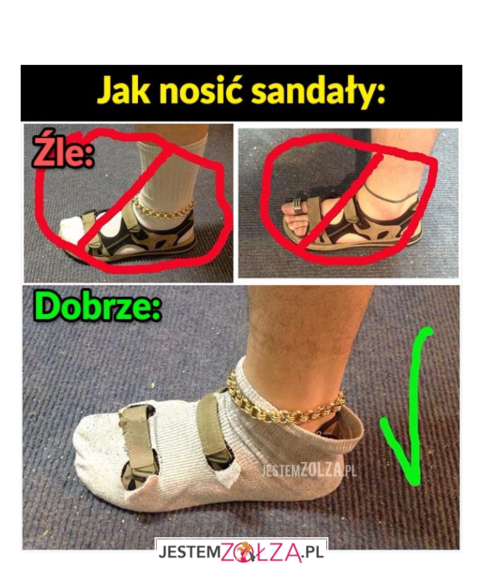 Jak nosić sandały...