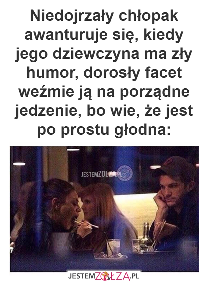 Niedojrzały chłopak awanturuje...