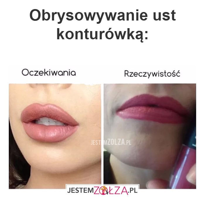 Obrysowywanie ust...