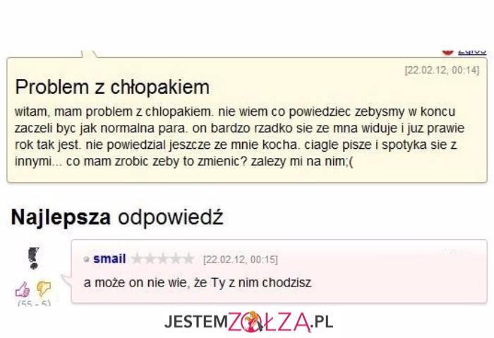 Problem z chłopakiem