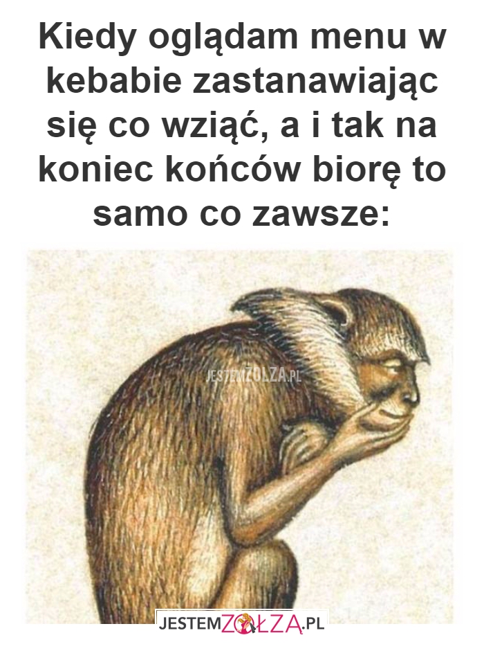 Kiedy oglądam menu w kebabie