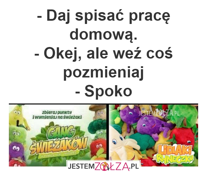 - Daj spisać pracę domową