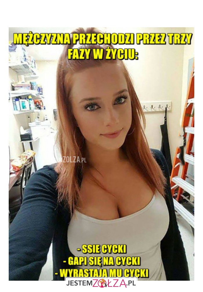 Mężczyzna przechodzi przez trzy fazy