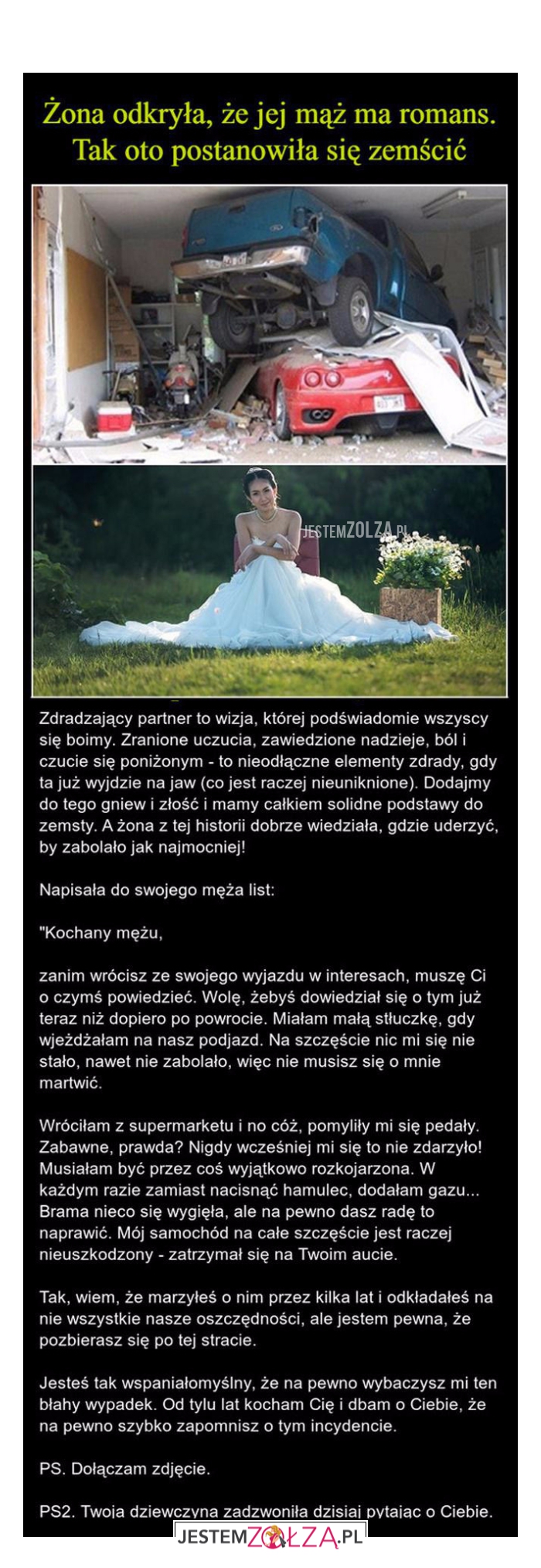 Żona odkryła, że jej mąż...