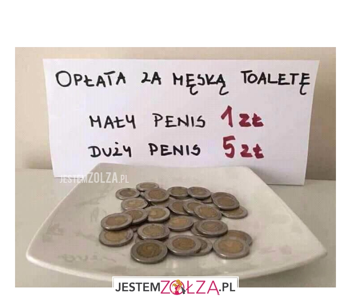 Opłata za męską toaletę
