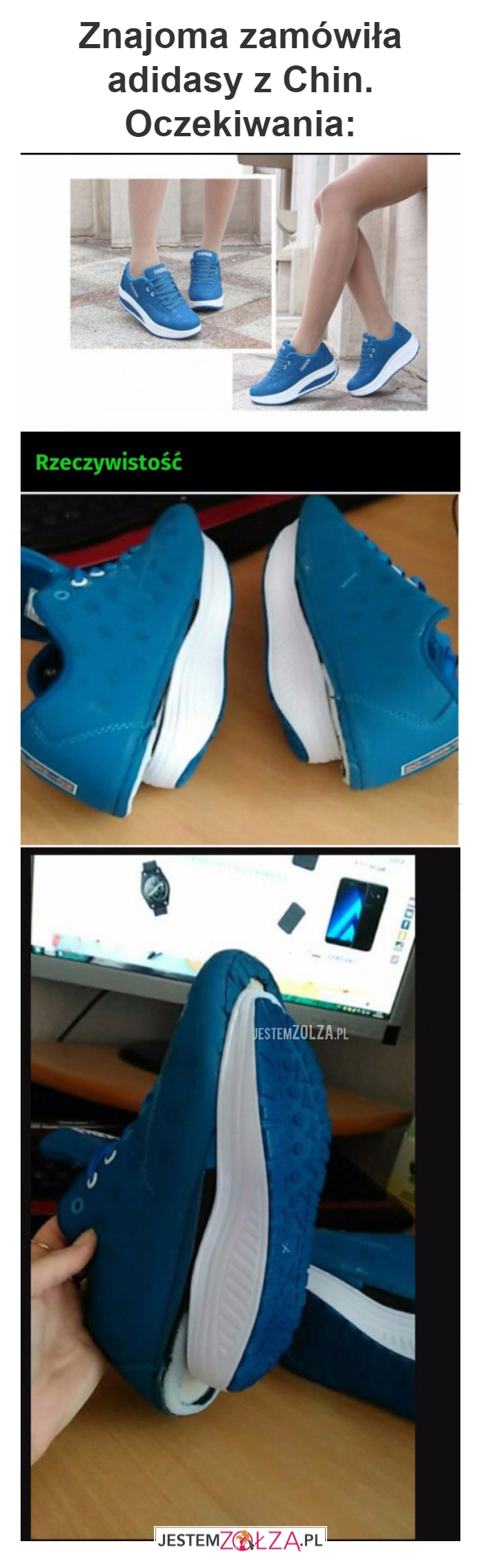 Znajoma zamówiła adidasy