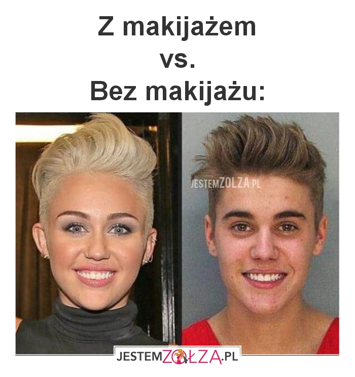 Z makijażem 