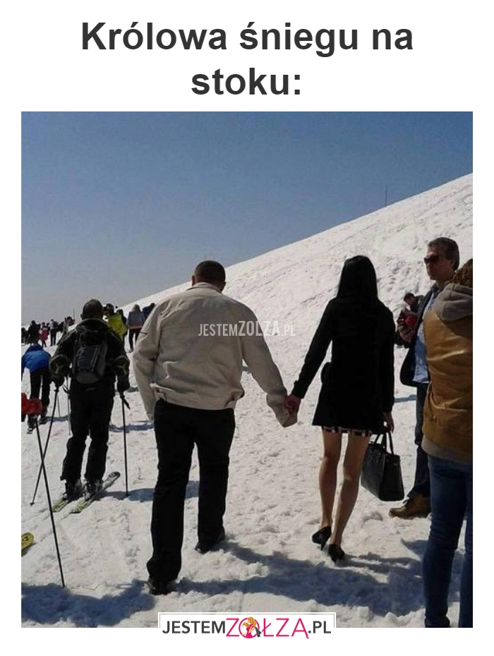 Królowa śniegu na stoku