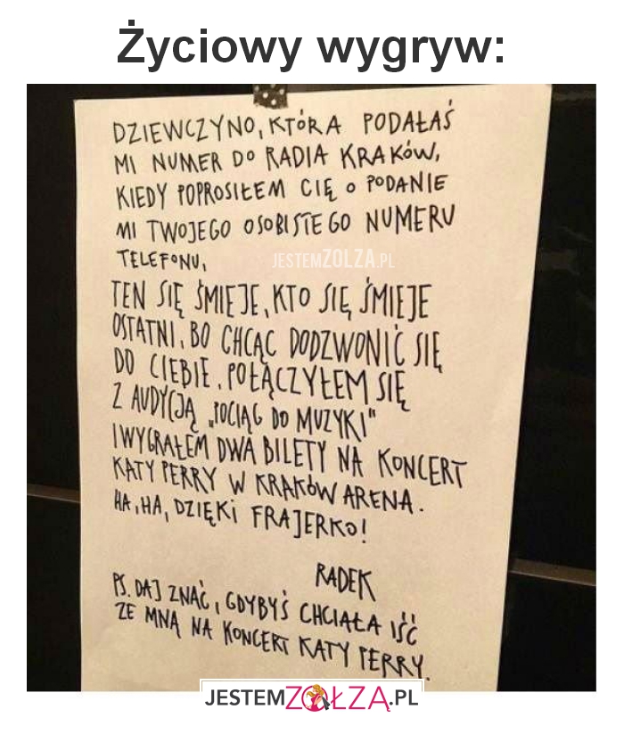 Życiowy wygryw: