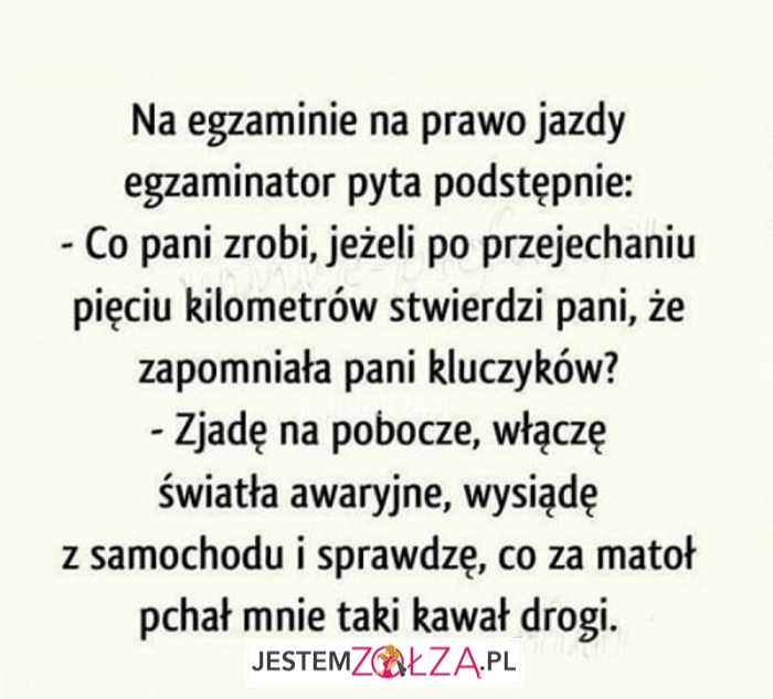 na egzaminie