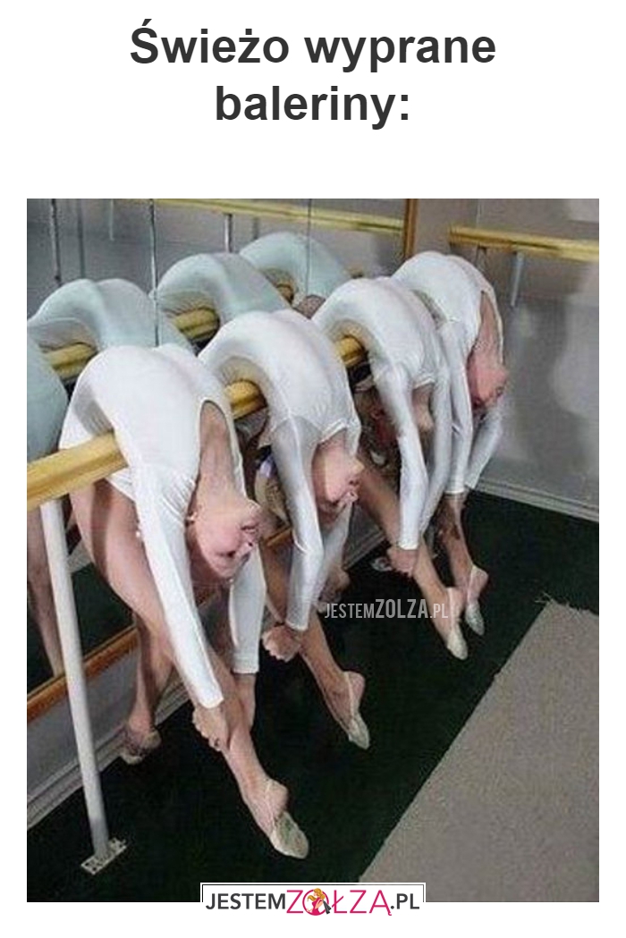 Świeżo wyprane baleriny