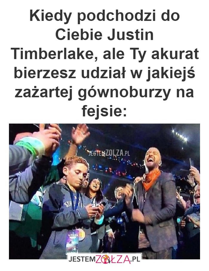 Kiedy podchodzi do Ciebie Justin Timberlake