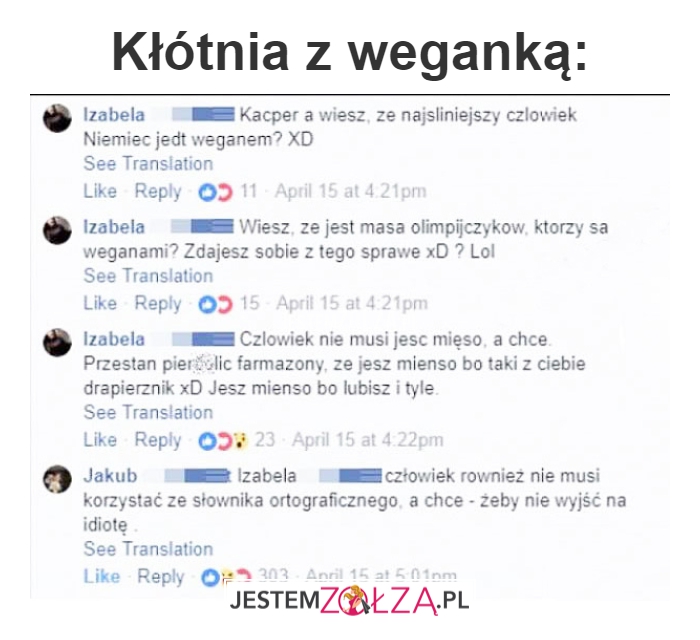 Kłótnia z weganką