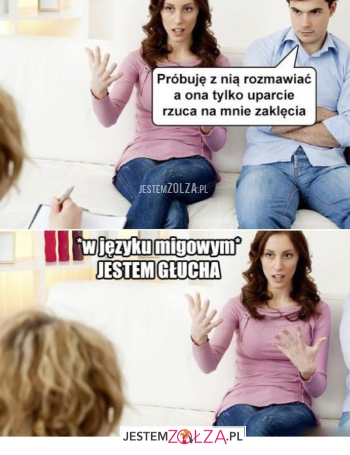 próbuję z nią rozmawiać