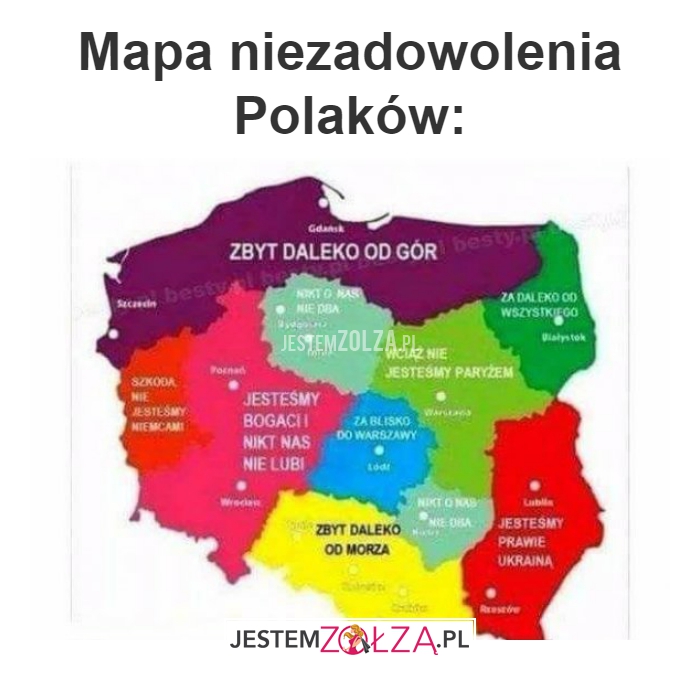 Mapa niezadowolenia Polaków