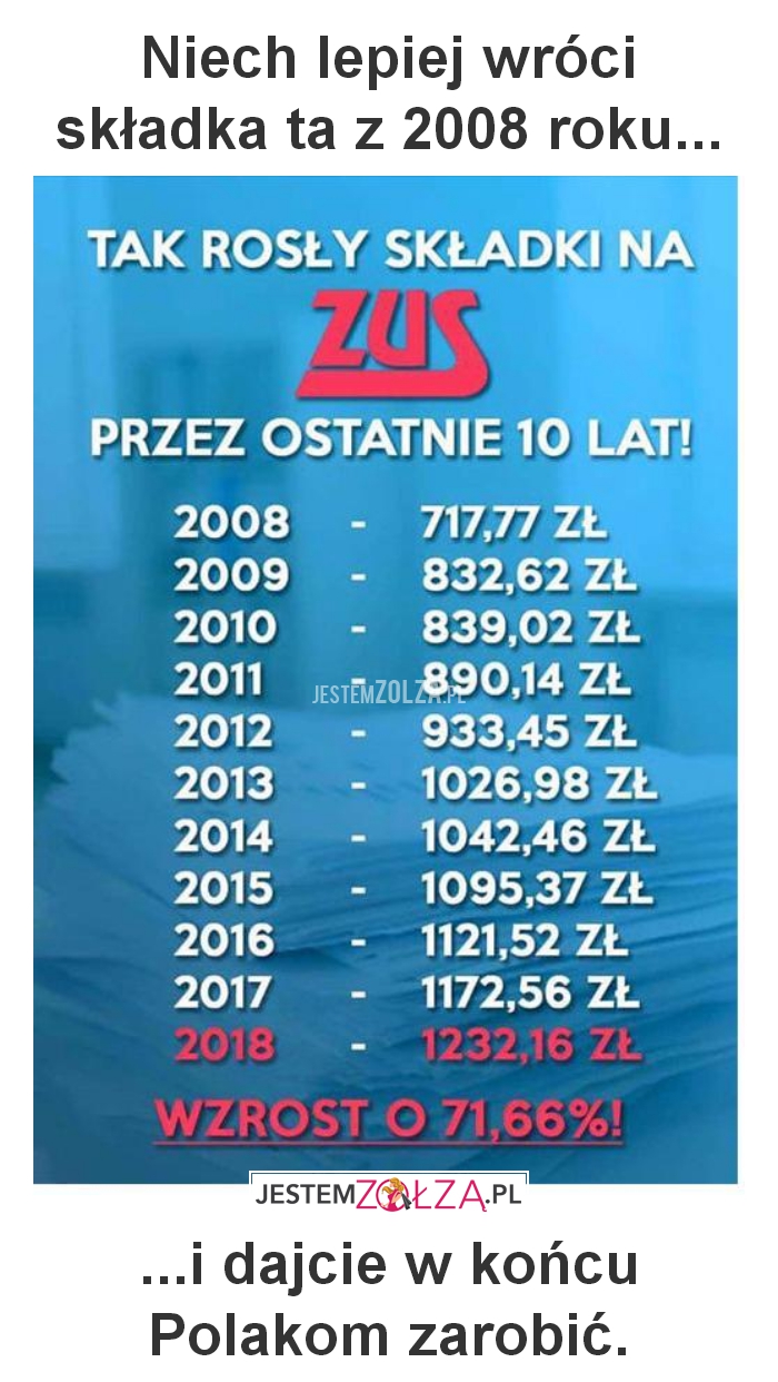 Niech lepiej wróci składka