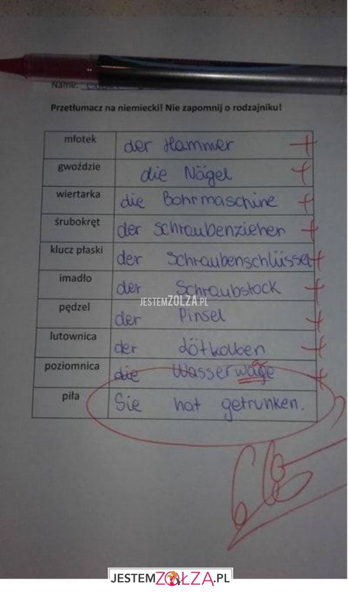 przetłumacz na niemiecki