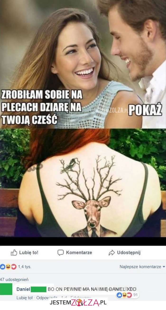 zrobiłam sobie na plecach