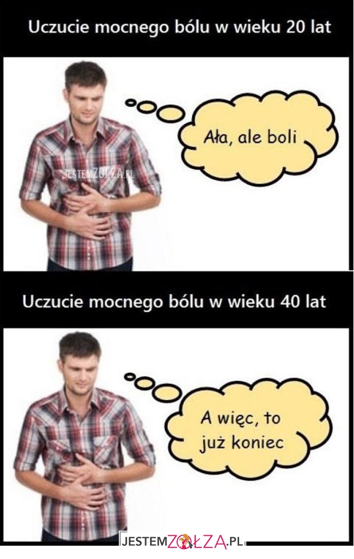 uczucie mocnego bólu