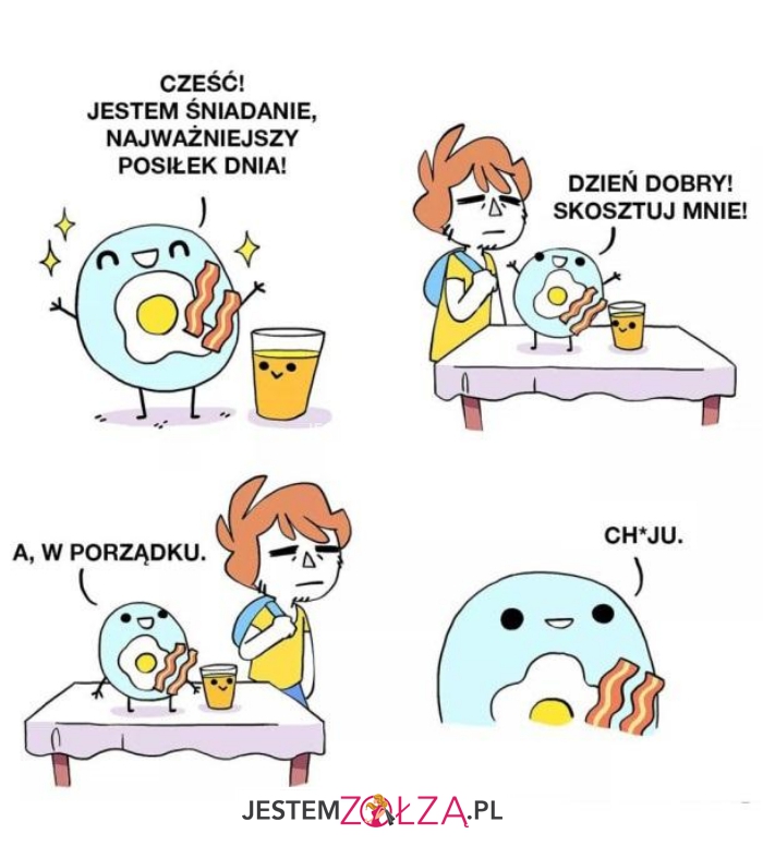 cześć, jestem śniadanie