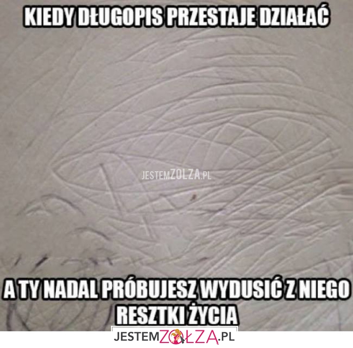 kiedy długopis przestaje działać