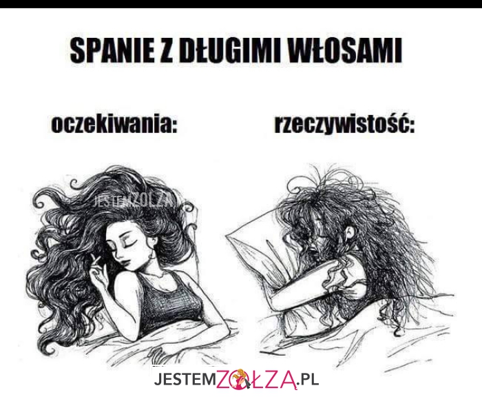 spanie z długimi