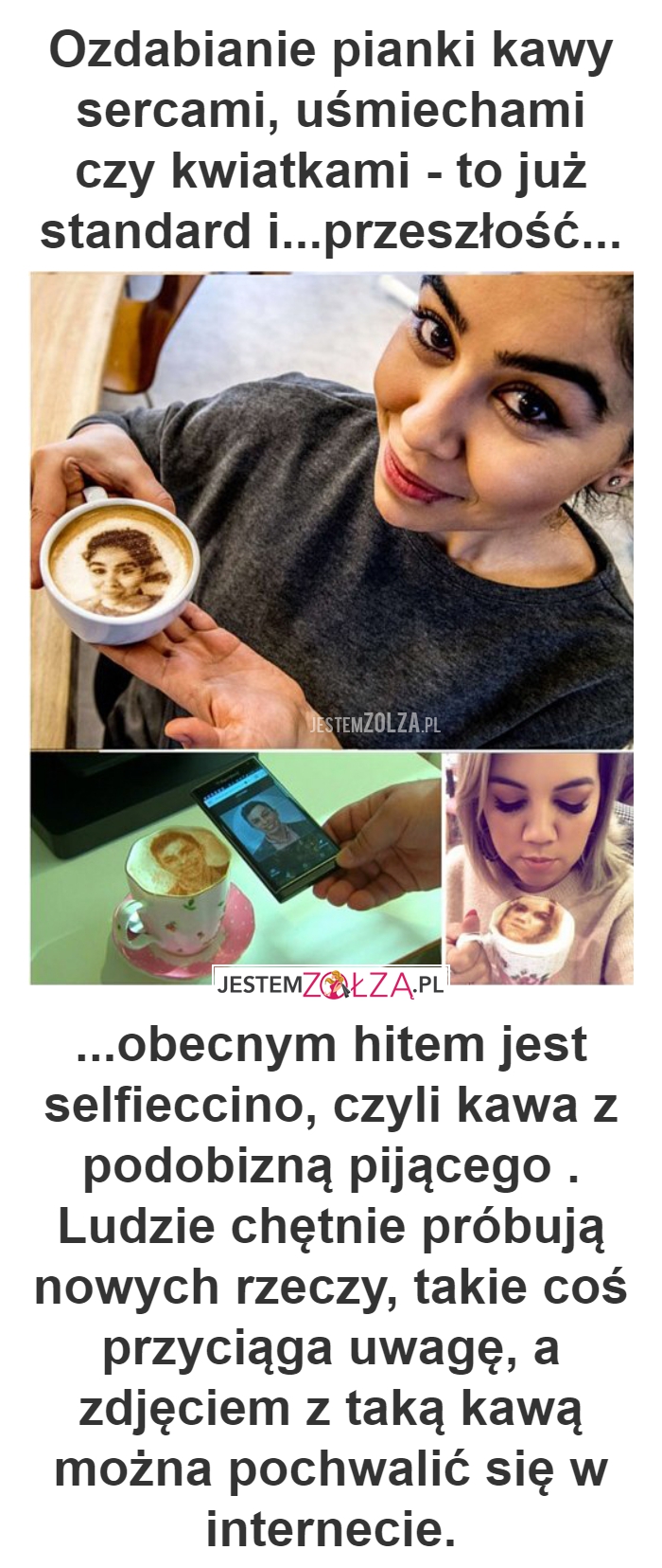 Ozdabianie pianki kawy